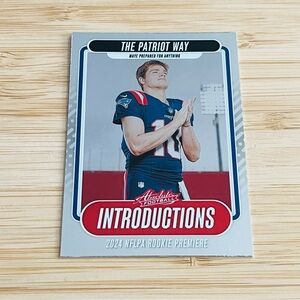 DRAKE MAYE 2024 Panini Absolute Introductions “The Patriot Way” Rookie Card RC